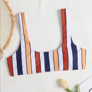 Striped bikini top